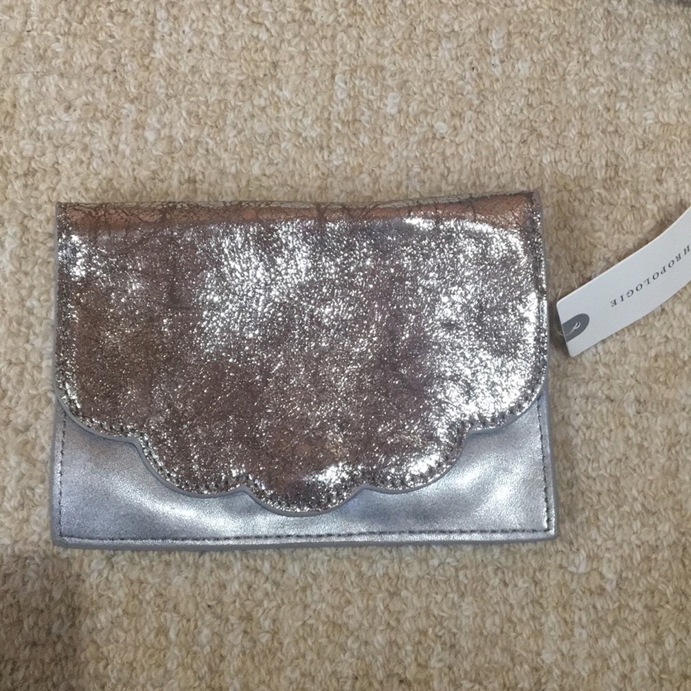 Silver Anthropologie clutch